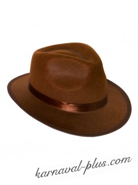 Шляпа Гангстер коричневая